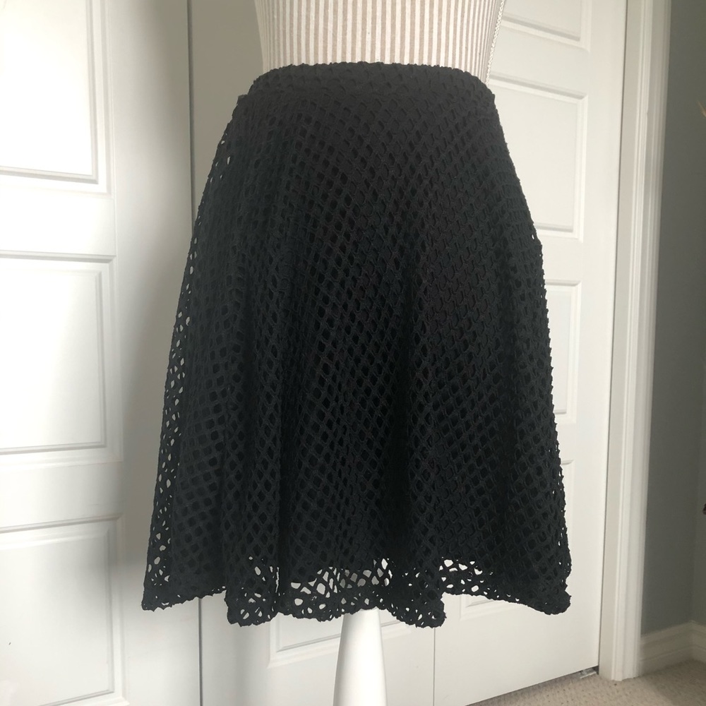 Black Fishnet Skater Skirt